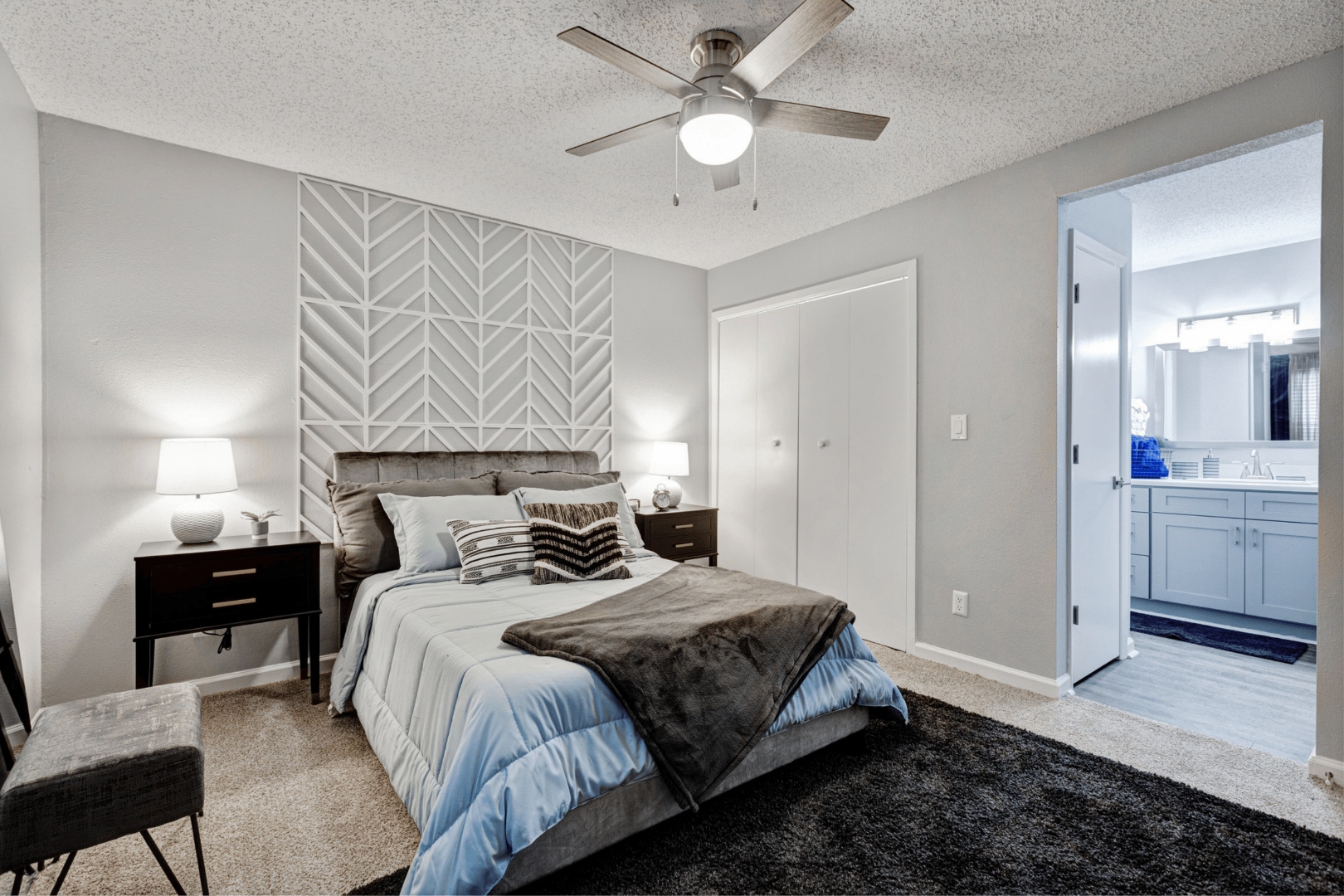 Comfortable bedroom at The Emory